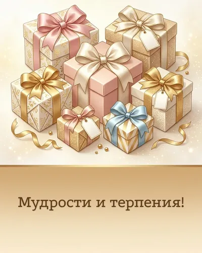 открытка — мудрости и терпения!