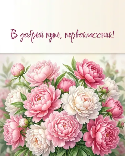 открытка — в добрый путь, первоклассник!