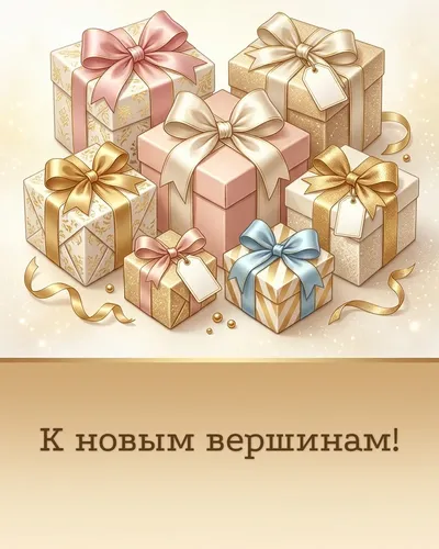 открытка — к новым вершинам!