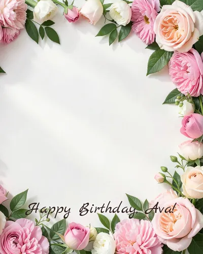 Birthday card for Ava — flowers