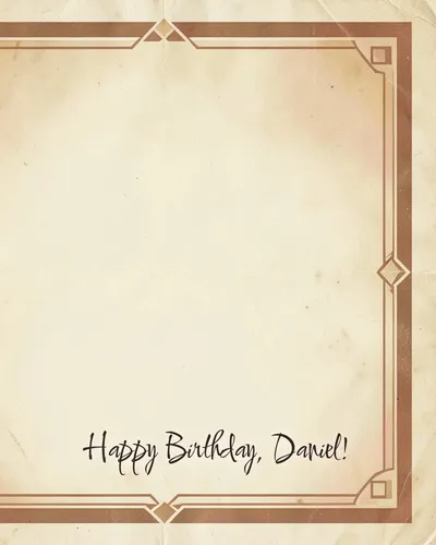 Birthday card for Daniel — retro