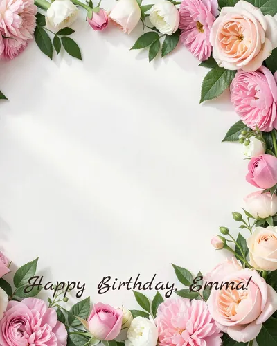 Birthday card for Emma — flowers