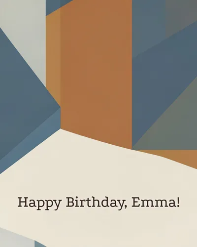Birthday card for Emma — geometric