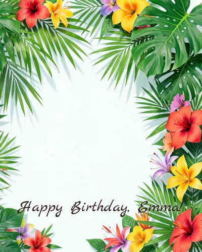 Birthday card for Emma — tropical