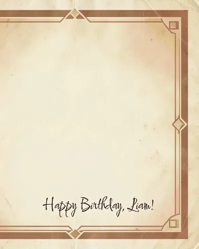 Birthday card for Liam — retro