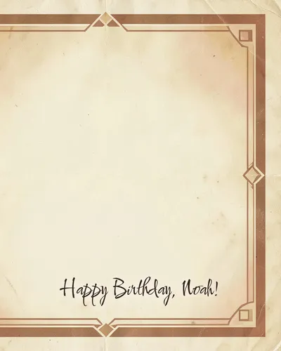 Birthday card for Noah — retro